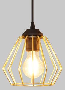 Lustră pe cablu AGAT 1xE27/15W/230V auriu/negru