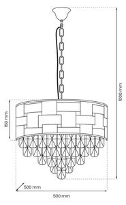 Lustră pe lanț LUXURIA 9xE14/40W/230V auriu