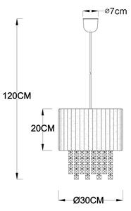 GLOBO 15098 - Lampa suspendata PYRA 1xE27/60W/230V