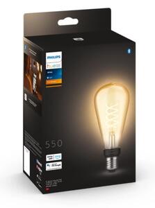Bec LED dimabil Philips Hue WHITE FILAMENT ST72 E27/7W/230V 2100K