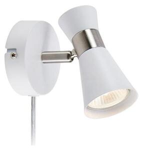 Spot de perete FOLIE 1xGU10/7W/230V alb/crom mat