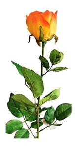 Trandafir artificial, portocaliu, 69 cm