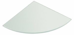 Raft de colț SAPHO 22487, sfert rotund 20 x 20 x0,8 cm, sticlă albă