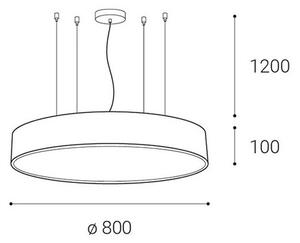 Lustră LED dimabilă pe cablu MONO LED/100W/230V 3000K/4000K negru LED2