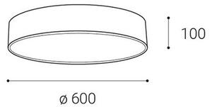 LED2 - Lampă plafon MONO LED dimabilă 60W 230V 3000K/4000K negru