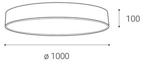 LED2 - Lampă plafon MONO LED 153W 230V 3000K/4000K negru dimabilă