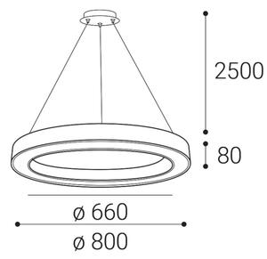 Lustră LED dimabilă pe cablu SATURN LED/60W/230V 3000K/4000K alb LED2