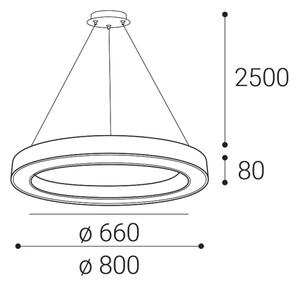 Lustră LED dimabilă pe cablu SATURN LED/60W/230V 3000K/4000K negru LED2