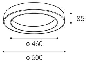Plafonieră LED dimabilă SATURN LED/50W/230V 3000K/4000K negru LED2
