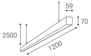 Lustră LED pe cablu NOLI LED/40W/230V 3000K/3500K/4000K negru LED2