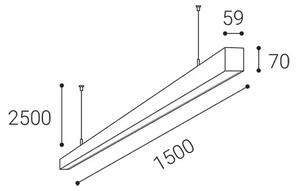 Lustră LED pe cablu NOLI LED/60W/230V 3000K/3500K/4000K alb LED2