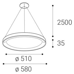 Lustră LED pe cablu BELLA LED/48W/230V 3000K/4000K negru LED2