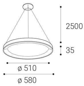 Lustră LED pe cablu BELLA LED/48W/230V 3000K/4000K alb LED2