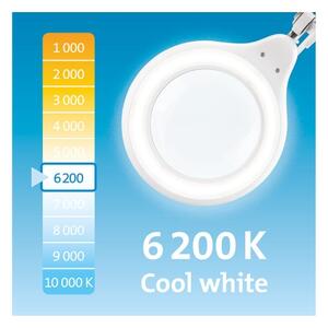 Extol - Lampă de birou LED reglabilă cu lupă LED/10W/230V, albă