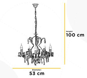 Lustră pe lanț TERESA 5xE14/6W/230V alb ONLI