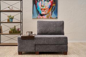 Atelier Del Sofa, Fotoliu extensibil Aiyla gri 116/93/83 cm