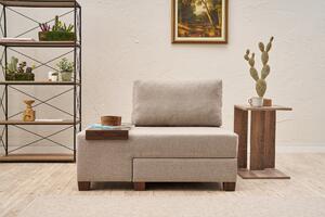 Atelier Del Sofa, Fotoliu extensibil Aiyla taupe 116/93/83 cm