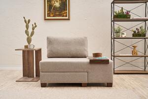 Atelier Del Sofa, Fotoliu extensibil Aiyla taupe 116/93/83 cm