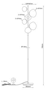 Globo 56149-6S - Lampă de podea VELORA 6xG9/5W/230V