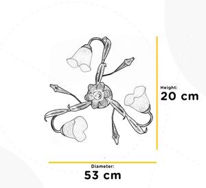 Plafonieră LUCREZIA 3xE14/6W/230V bronz ONLI