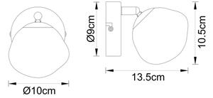 Globo 56149S-1 - Aplica de perete VELORA 1xG9/5W/230V