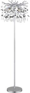 Globo 64138SS - Lampă de podea QUEENA 5xE14/40W/230V argintie