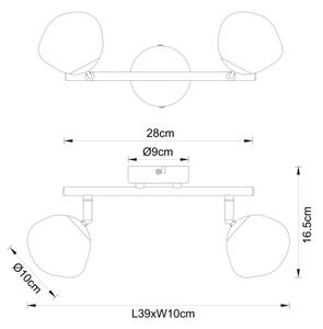 Globo 56149S-2 - Corp de iluminat tip spot VELORA 2xG9/5W/230V