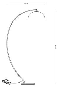 Globo 58486 - Lampă de podea GOTTFRIED 1xE27/60W/230V