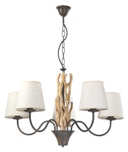 ONLI - Candelabru suspendat pe lanț AGAR 5xE14/6W/230V diam. 80 cm