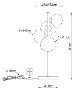Globo 56149-4T - Lampă de masă VELORA 4xG9/5W/230V