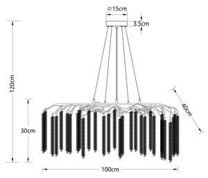Globo 64137-9 - Lustră suspendată pe cablu LAVERNE 9xG9/8W/230V