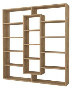 Bibliotecă, Wooden Maze, UnicUtil, 125 x 22 x 135.7 cm, Bardolino, UUBIB05