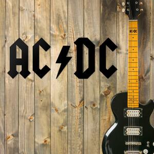 DUBLEZ | Logo din lemn - Inscripție pentru perete - AC/DC