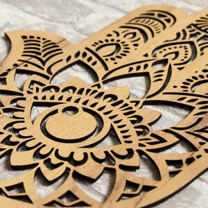 DUBLEZ | Tablou din lemn a simbolului - Mâna Fatimei