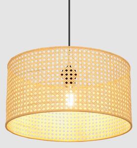 Lustră pe cablu ALBA 1xE27/15W/230V d. 40 cm ratan/negru