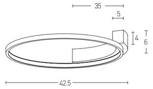 Aplică LED/25W/230V d. 42,5 cm alb Zambelis 2075