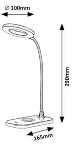 Rabalux 74013 - Lampă de birou LED tactilă HARDIN, dimabilă, 5W, neagră
