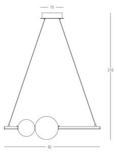 Lustră LED pe cablu dimabilă LED/11W/230V negru Zambelis 22109