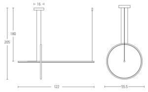 Lustră LED pe cablu dimabilă LED/48W/230V Zambelis 20128
