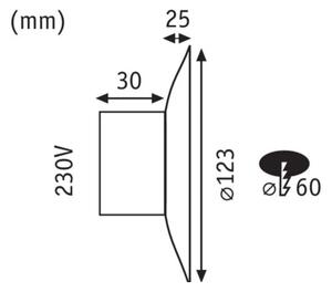Corp de iluminat pentru scări LED/2W DEKORATIV 230V Paulmann 92926