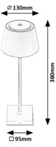 Lampă LED reîncărcabilă dimabilă de masă Rabalux 76013 TAENA 4W/3,7V IP44 argintiu