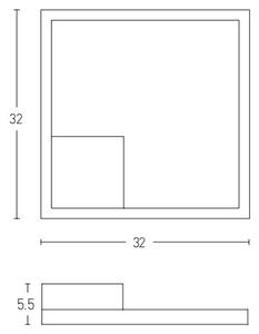 Lustră LED aplicată dimabilă LED/12W/230V negru Zambelis 2029