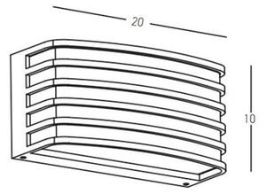 Aplică de exterior 1xE27/20W/230V IP54 maro Zambelis E275