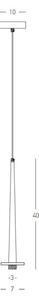 Lustră pe cablu LED/3W/230V CRI90 aurie Zambelis 22111