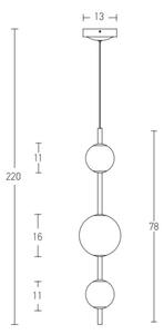 Lustră LED pe cablu LED/12W/230V Zambelis 20132