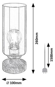 Lampă de masă TANNO 1xE27/25W/230V stejar Rabalux 74120