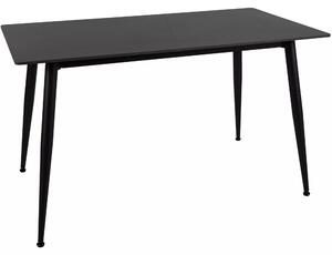 Masa de dining RION 130x70 cm cu blat ceramic, marmura neagra