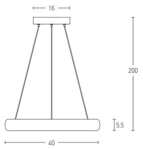 Lustră LED pe cablu dimabilă LED/30W/230V d. 40 cm maro Zambelis 2047