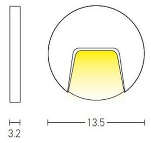 Corp de iluminat LED de exterior pentru scări LED/3W/230V IP54 alb Zambelis E184