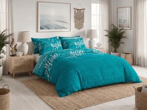 Lenjerie de pat din bumbac turcoaz BLUE DREAM Dimensiune lenjerie de pat: 70 x 90 cm | 140 x 200 cm